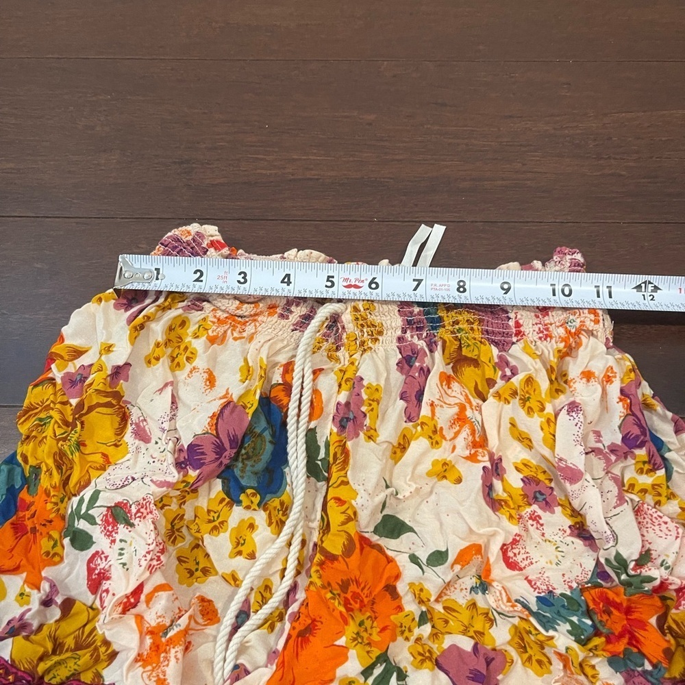 Anthropologie floral pajama shorts with drawstring size small - Picture 3 of 7
